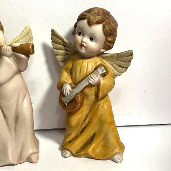 Vintage Christmas Homco Angel Figurines Playing Musical Instruments - Picture 4 of 13